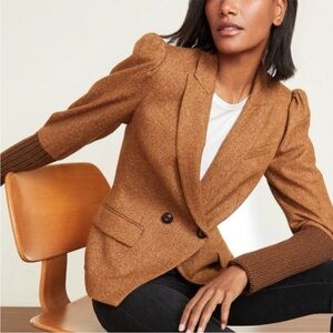 $798 Veronica Beard Bayard Dickey Colorblock Jacket Herringbone Camel brown 2